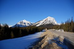 03 Mount Whymper And Boom Mountain Early Morning From Highway 93 Just After Castle Junction Driving To Radium In Winter.jpg